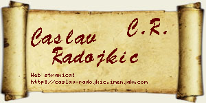 Časlav Radojkić vizit kartica